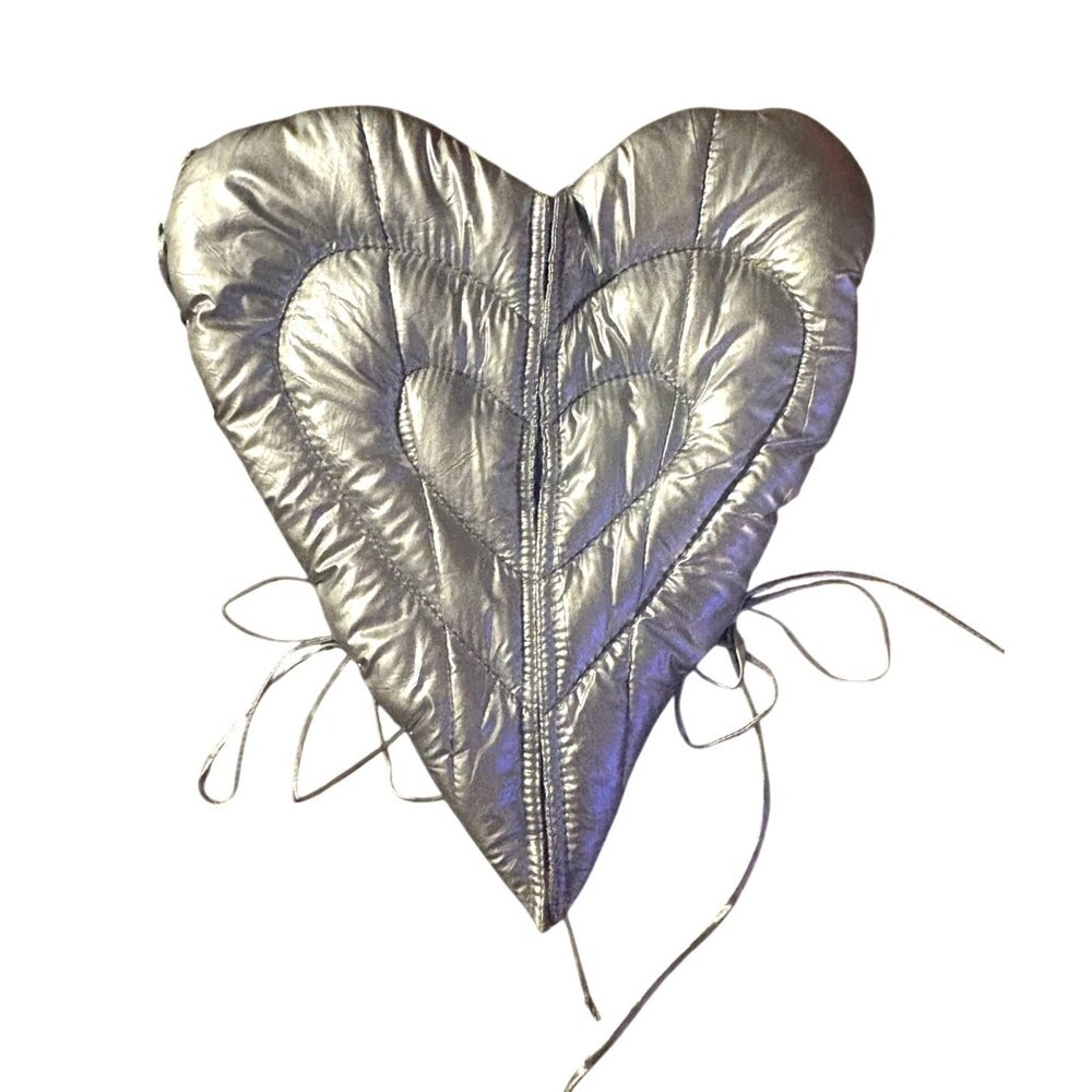 Amor Mia Liquid Heart Corset in Silver